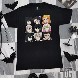 Demon Slayer Black Graphic Short Sleeve Tee